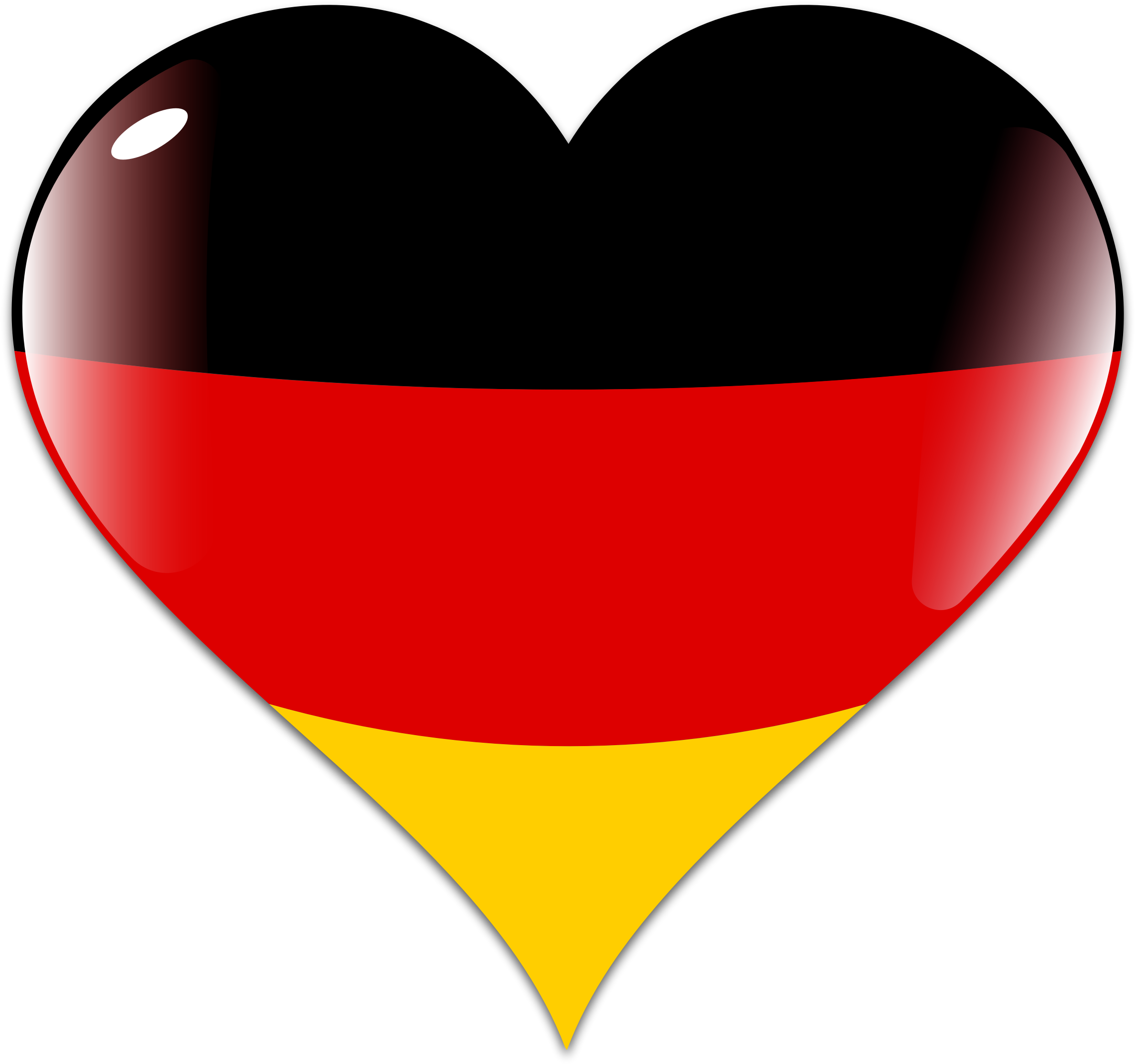 Clipart   Heart Germany With Shadow