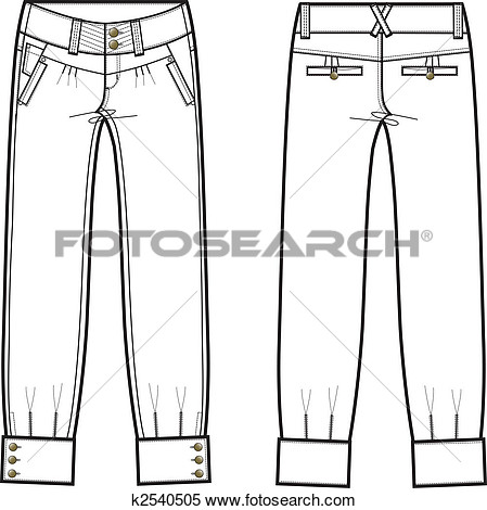 Clipart   Lady Denim Jeans With Details  Fotosearch   Search Clip Art
