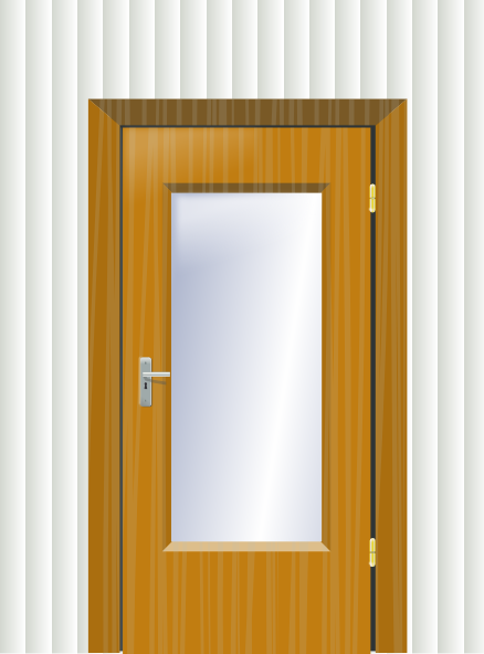 Free Clipart Door  Door With Cristal And Wall Clip Art   Vector Clip