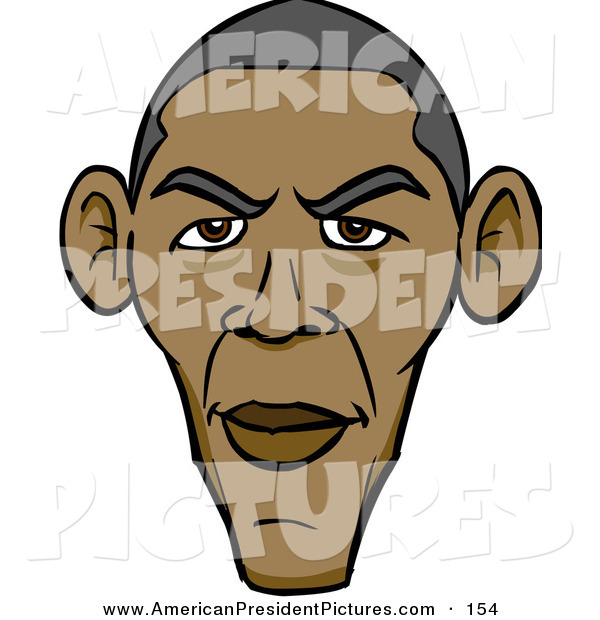 Illustration The Face Barack Obama Cartoon Solutions