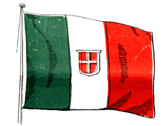 Italy Flag 1910   Clipart Etc