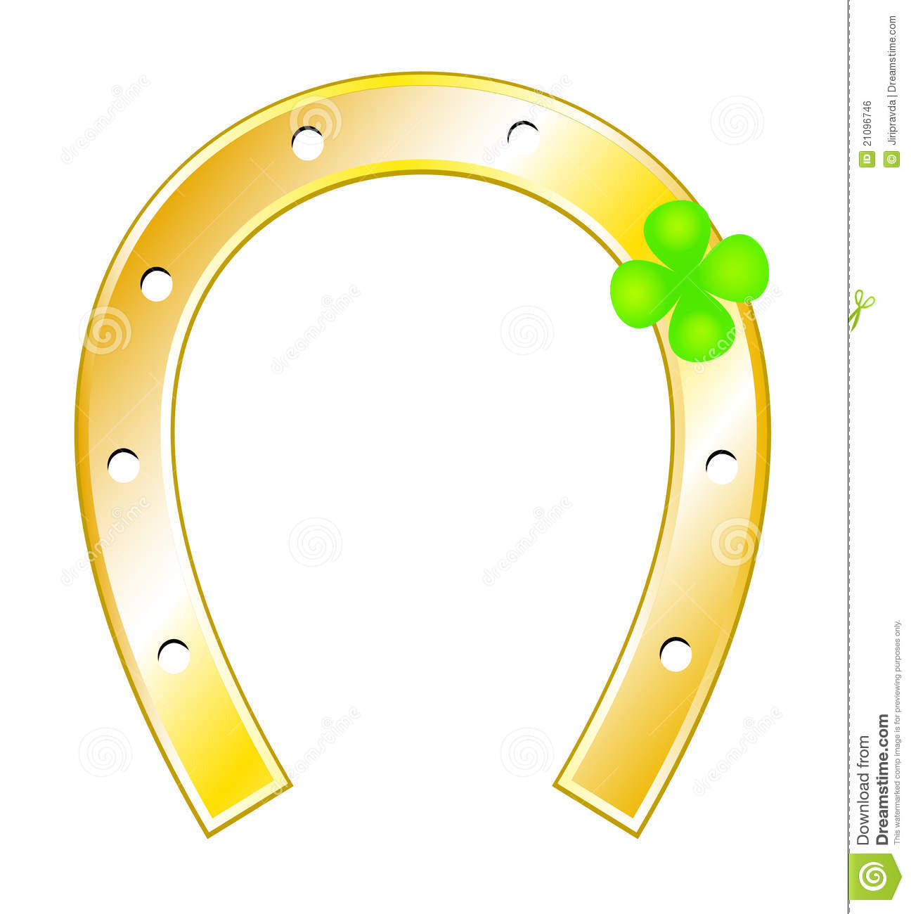 Lucky Charms   Horseshoes And Clover With Four Lea Royalty Free Stock