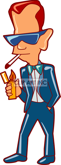 Man Guy People Famous Cool Salesman Smoking205 Gif Clip Art People