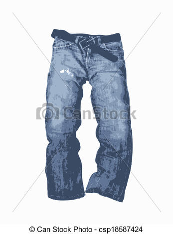 Of Denim Jeans Vector Illustration Csp18587424   Search Clipart
