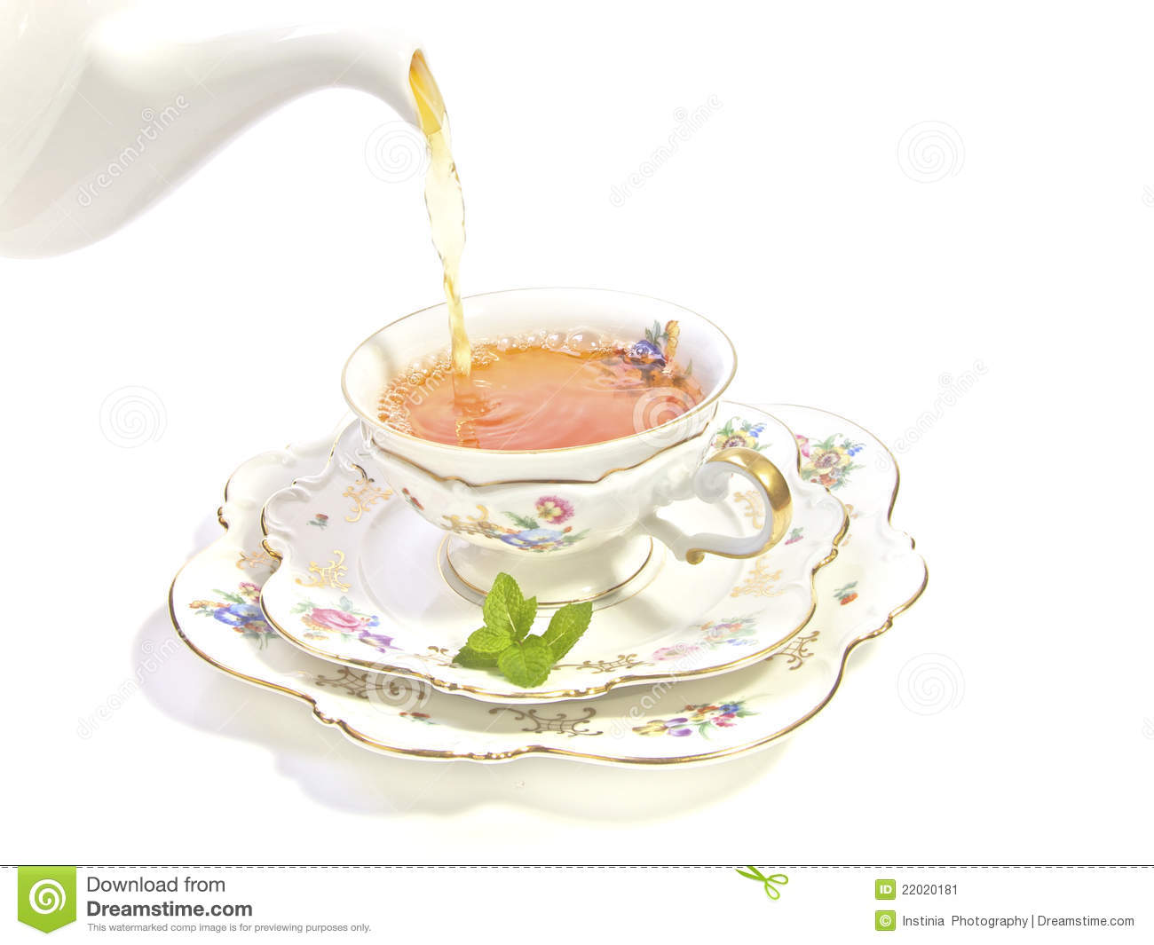 Pouring Tea Into A Cuphigh Tea 