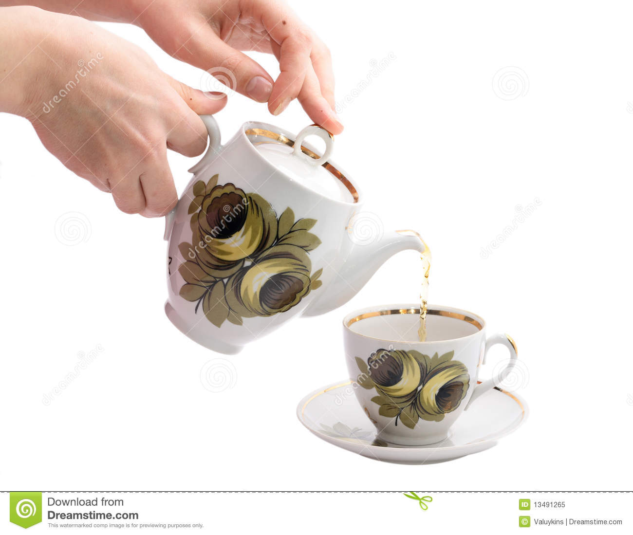 Pouring Tea Royalty Free Stock Photo   Image  13491265