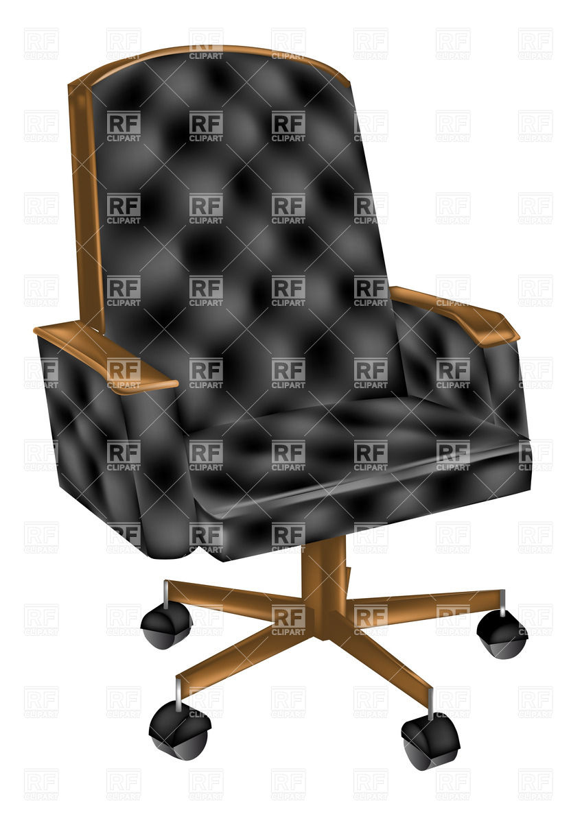 Retro Leather Office Chair Download Royalty Free Vector Clipart  Eps