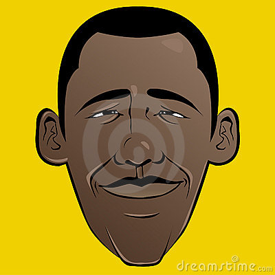 Simple Cartoon Obama Face Barack Obama Cartoon Face