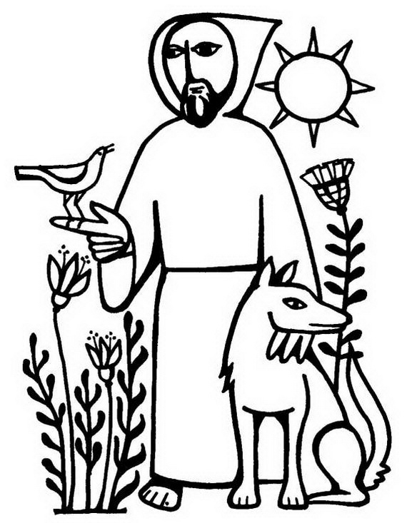 St  Francis Of Assisi Coloring Pages For Catholic Kids