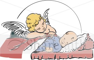 Sweet Dreams Angel   Religious Baby Clipart