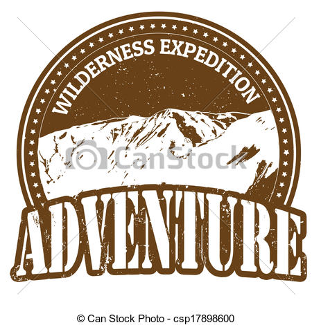 Vector Clipart Of Wilderness Expedition Adventure Stamp   Wilderness