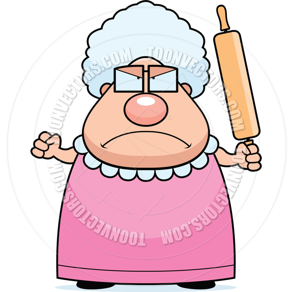 Angry Grandma Clipart