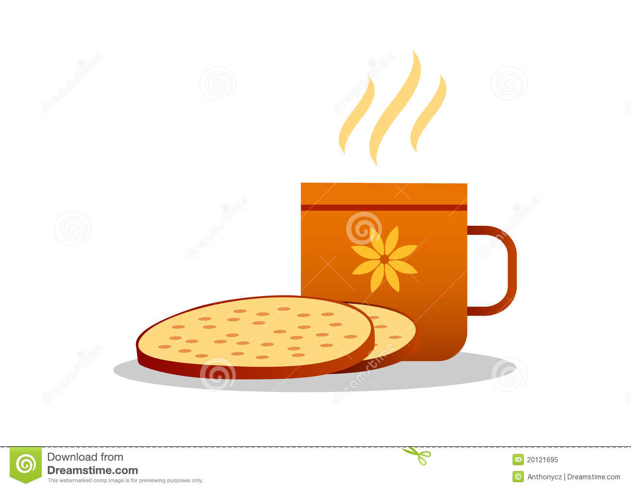 Bread With Cup Royalty Free Stock Photo   Image  20121695