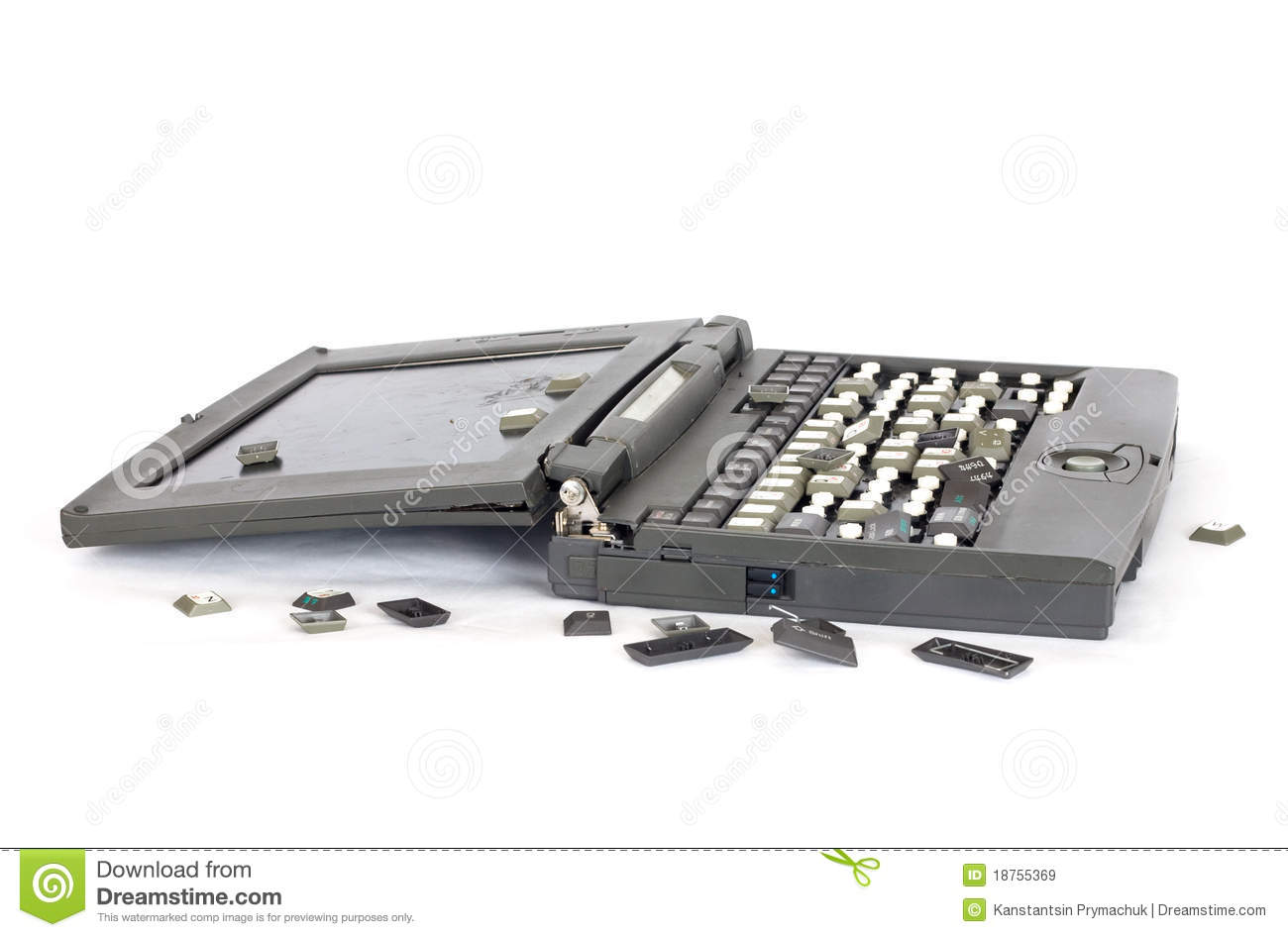 Broken Laptop Royalty Free Stock Images   Image  18755369