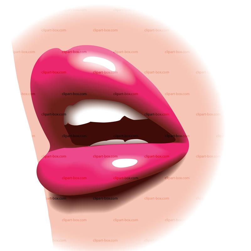 Clipart Glossy Lips   Royalty Free Vector Design