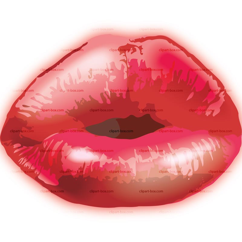 Clipart Lips Kiss   Royalty Free Vector Design