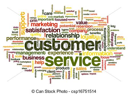 Clipart Of Customer Service Concept In Word Cloud   Customer Service
