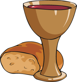 Crust Of Brown Bread Lies To The Left Of A Gold Communion Chalice    