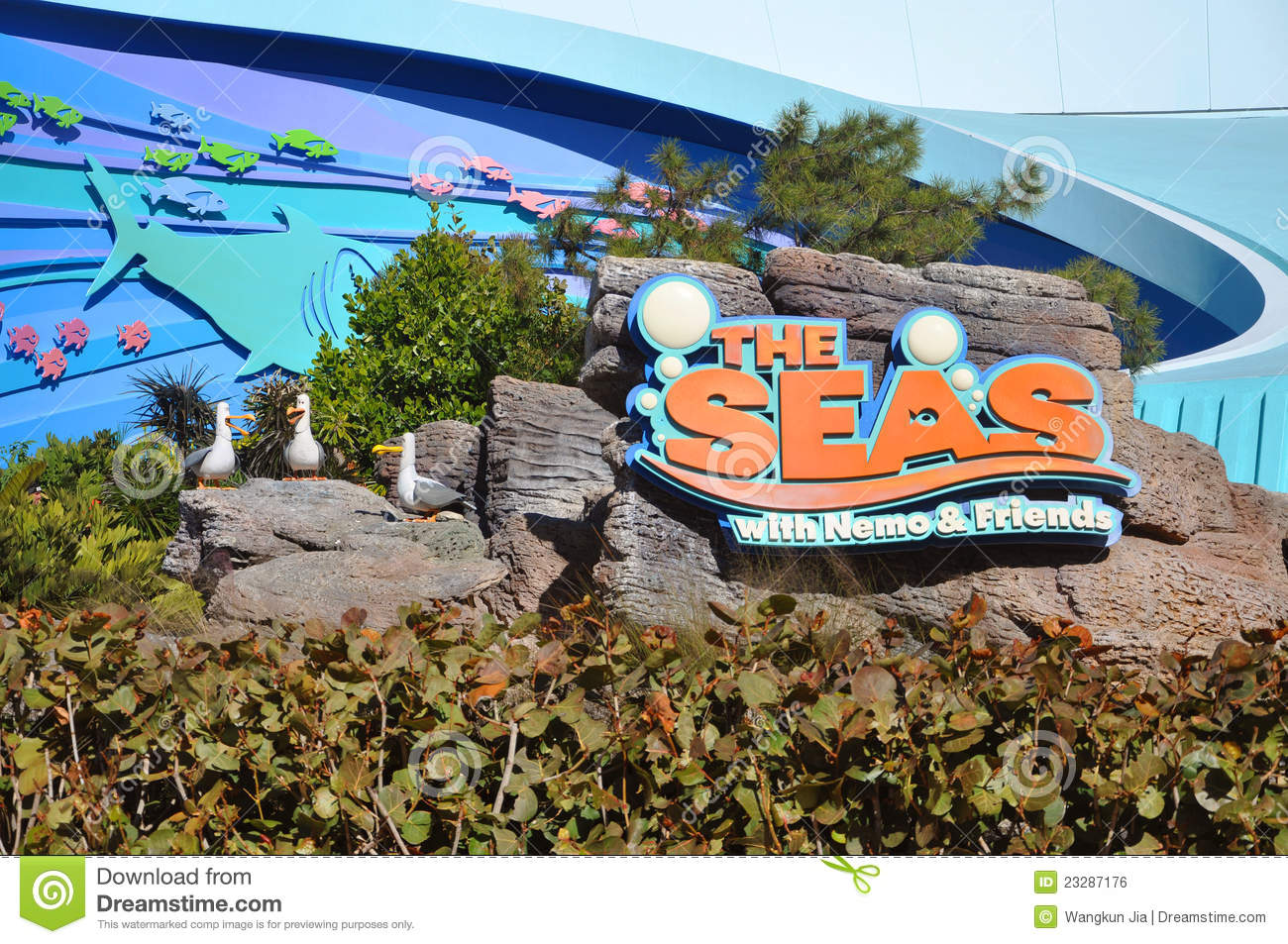 Disney Epcot Center And The Seas Disney World Orlando Florida Usa 