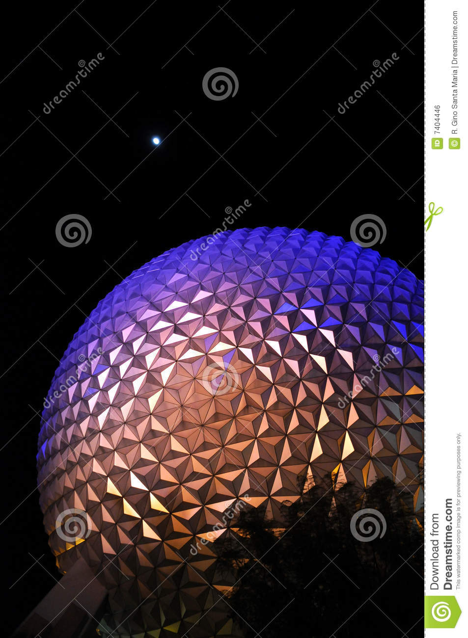 Epcot Center At Night Editorial Photo   Image  7404446