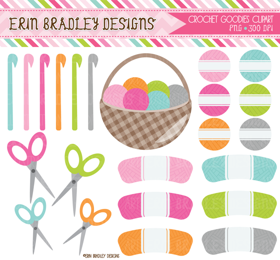 Erin Bradley Designs  New Crochet Clipart   Ric Rak Graphics