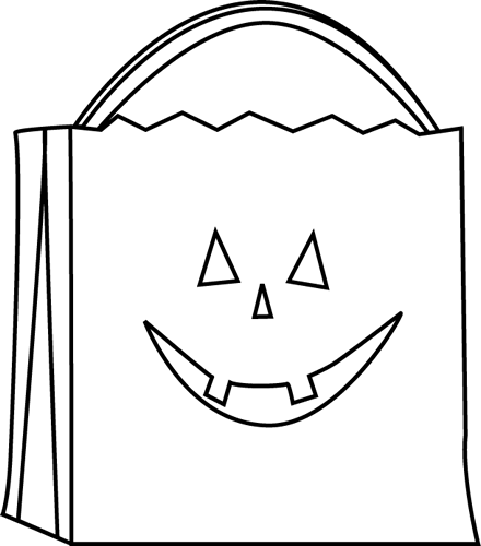Halloween Candy Bag Clip Art Jack O Lantern Clipart Black