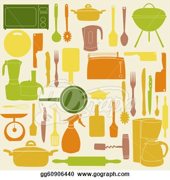 Illustration Of Kitchen Tools For Cooking  Vector Clipart Gg60906440