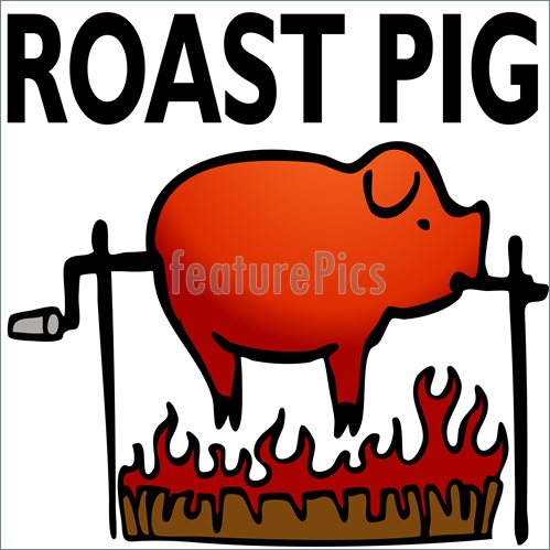 Illustration Of Roasted Pig  Vector Clip Art To Download At