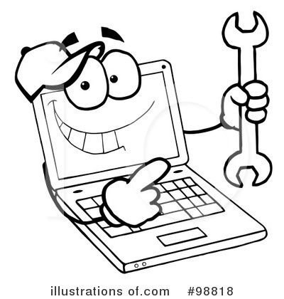 Laptop Clipart  98818 By Hit Toon   Royalty Free  Rf  Stock