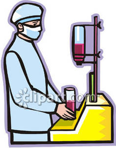 Medical Tech Doing Research Royalty Free Clipart Image