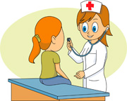 Nurse Using A Stethoscope With Patient