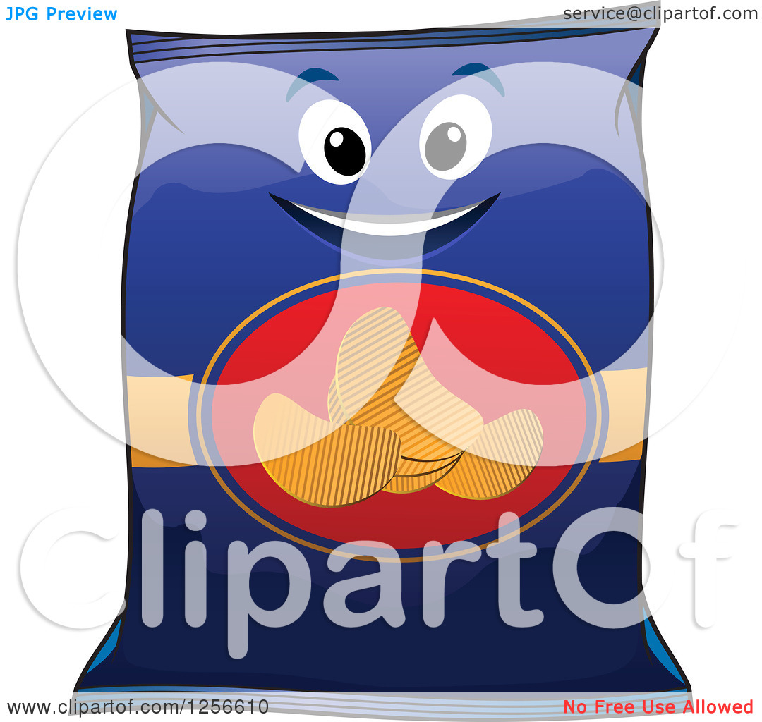 Potato Chips Clipart Clipart Of A Bag Of Potato