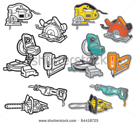 Power Tool Icons Two Stock Vector Illustration 64418725   Shutterstock