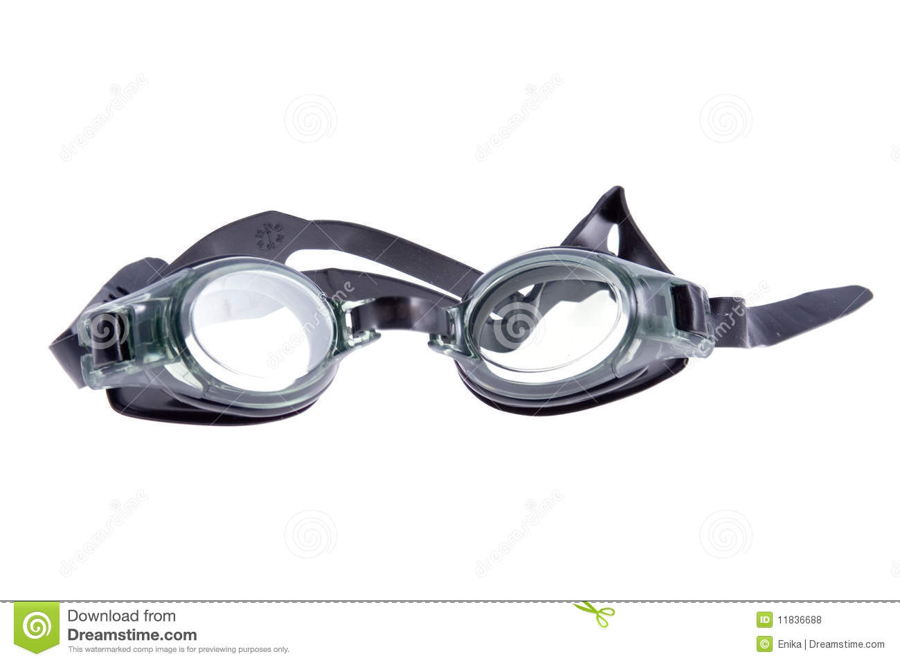 Swim Goggles Clipart Black Swimming Goggles On A