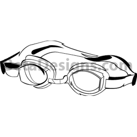 Swimming Goggles   Black And White