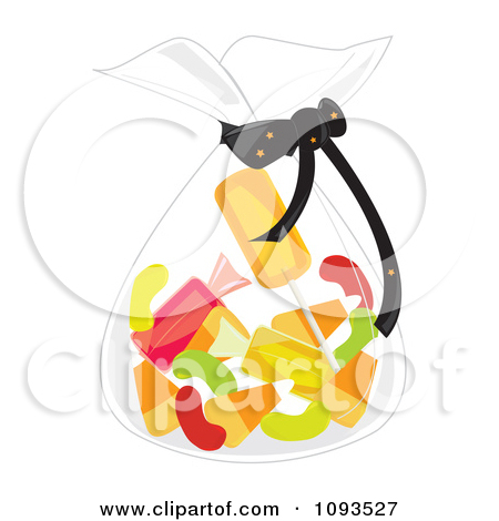 Trick Or Treat Bag Full Of Halloween Candy By Pams Clipart  228312