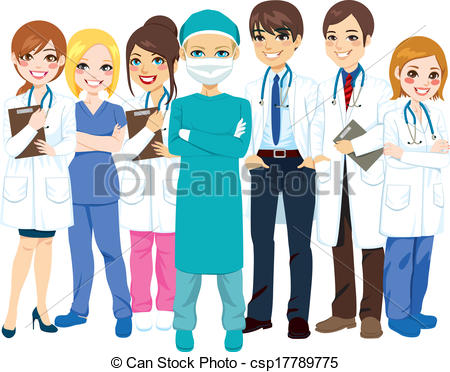 Vector   Hospital Medical Team   Stock Illustration Royalty Free
