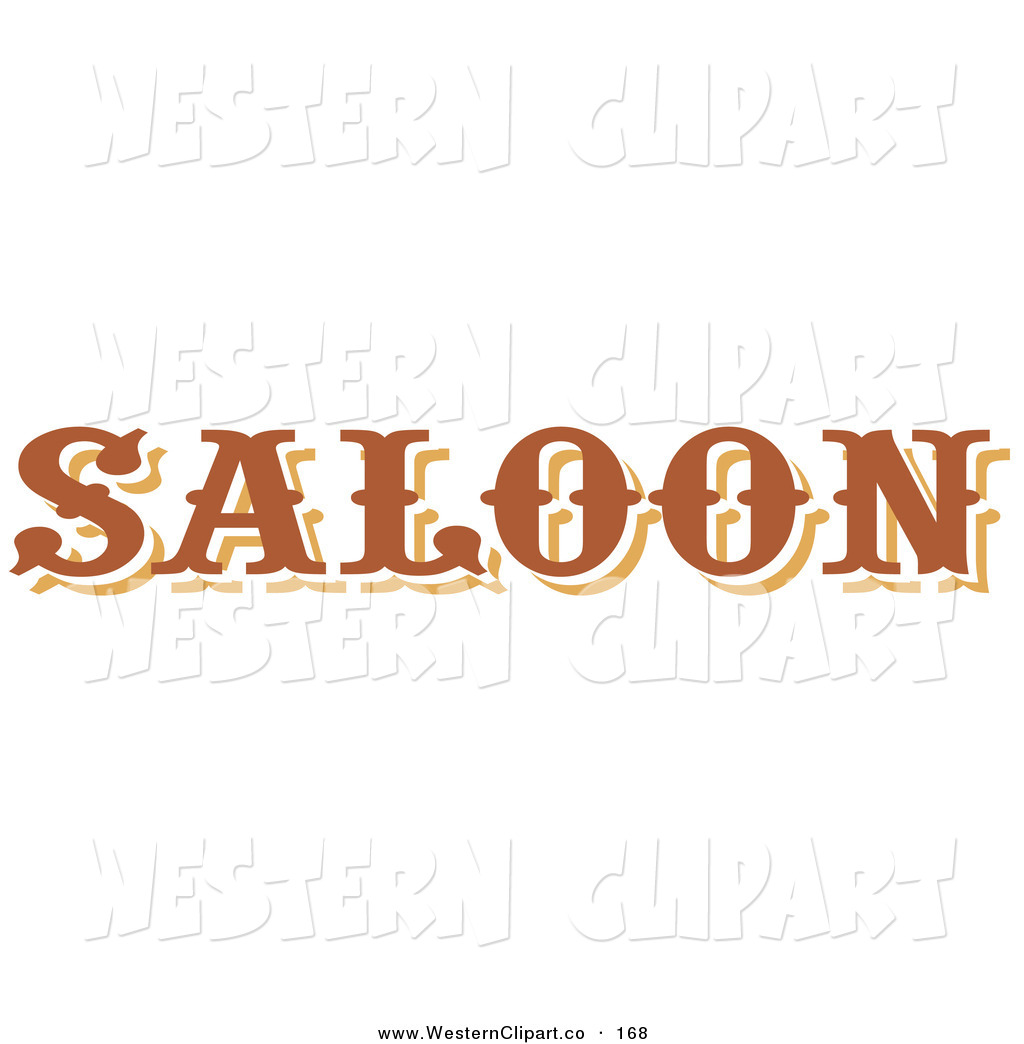 Vector Western Clip Art Of A Brown Saloon Sign On White By Andy