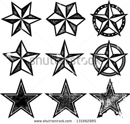 Western Star Clip Art Stock Vector Grunge Old Western Stars 131662985