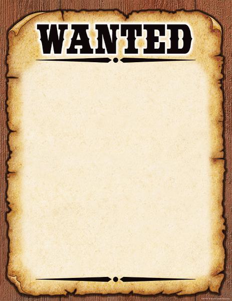 Western Wanted Poster Chart   Tcr7725
