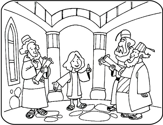 12 Years Jesus Colouring Pages