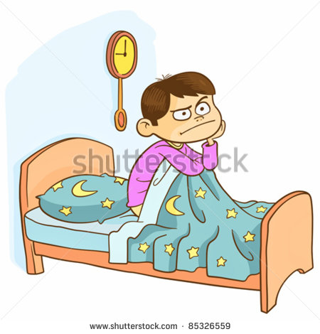 Boy Can T Sleep Stock Vector Illustration 85326559   Shutterstock