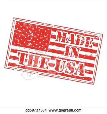 Clip Art   Made In The Usa Rubber Stamp  Stock Illustration Gg58737564
