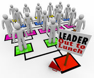 Di Organizzazione Di Lunch Missing Leadership Company Fotografie Stock
