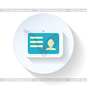 Employee Badge Flat Icon   Vector Image