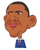 Free Obama Charachture Clip Art   Just B Cause