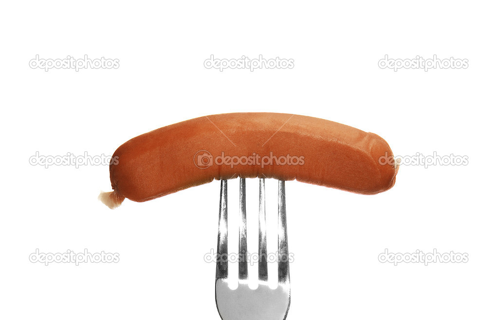 German Sausage Isolated On A White Background Stock Image Clipart