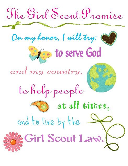Girl Scout Promise   Girl Scout Clip Art   Brownie   Pinterest