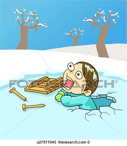 Illustration   Boy Falling Through Ice  Fotosearch   Search Clipart