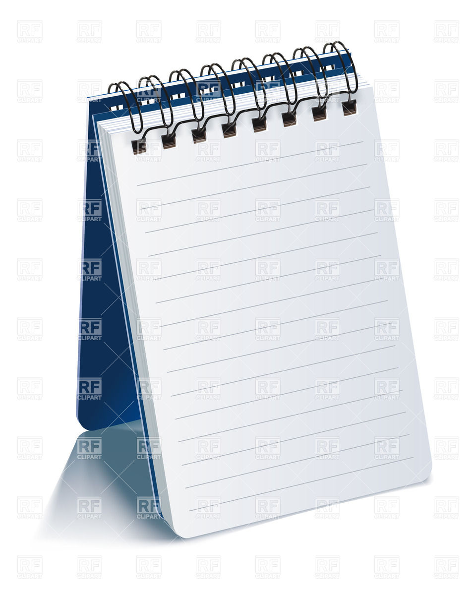 Open Notebook Isolated On White Background Objects Download Royalty